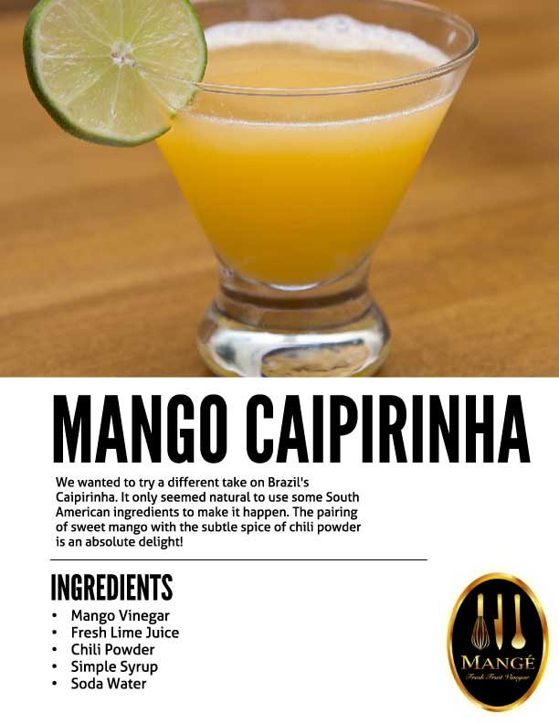 Summer mango Shrub Drinking Vinegar